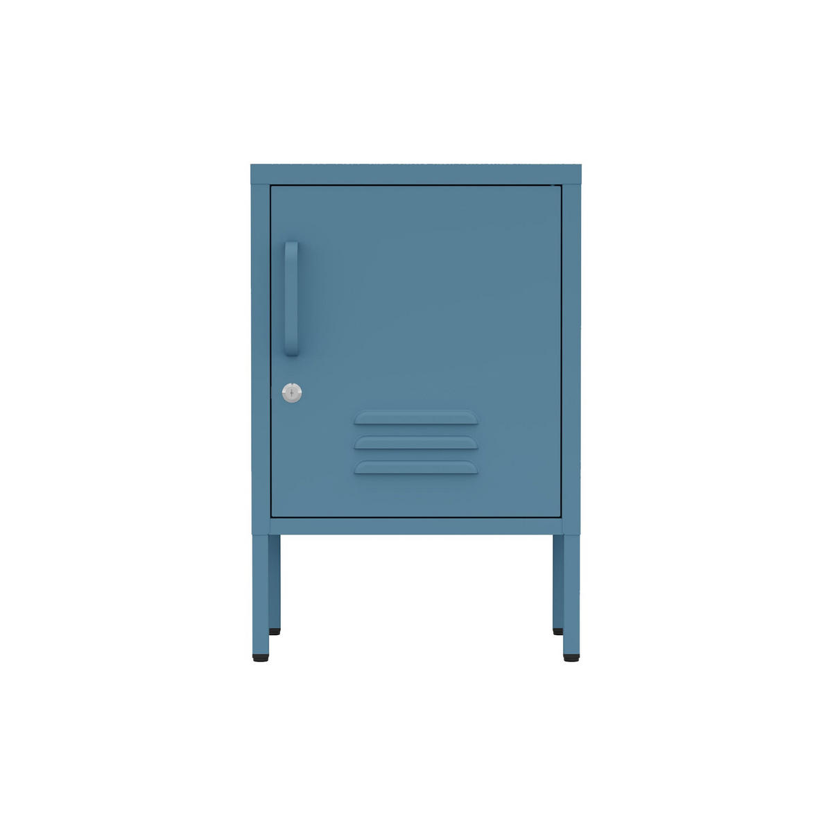 NACHTSCHRANK 2 Ablagen Blau 40/35/60 - Blau, Metall (40/60/35cm) - Mobili Rebecca
