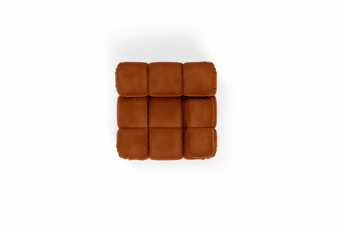 MODUL Seitlich, Für Modulares System, Stoff Salvador, Braun, Rechts, Selia - Braun, Holz (95/70/95cm) - Kaiser Möbel