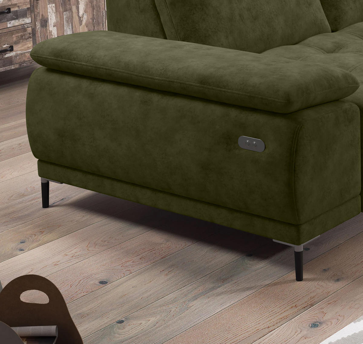 ECKSOFA FOCUS XL L-förmig Konfiguration freistehend LINKS 204x352x98cm Dark yellow - Dunkelgelb, Holz/Textil (204/352cm) - DomoHome
