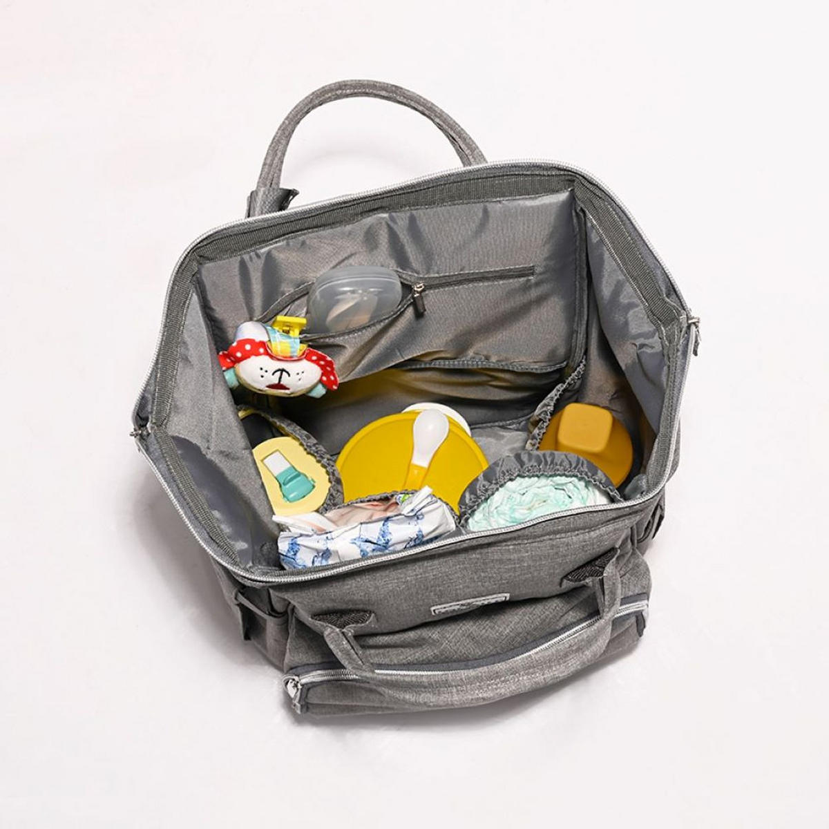 WICKELTASCHE 10040260 schwarz Rucksackfunktion, Wickelunterlage, Reißverschluss, Kinderwagen - Schwarz, Textil (19/41/32cm) - Lorelli
