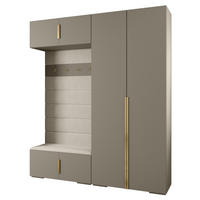 GARDEROBEN-SET 236,7/200/47 - Kaschmir/Goldfarben, Holz/Kunststoff (200/236.7/47cm) - Abiks Möbel