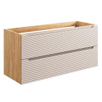 WASCHTISCHUNTERSCHRANK 120cm Elora Beige und Holz - Braun, Holzwerkstoff (120/57/46cm) - Petits-meubles