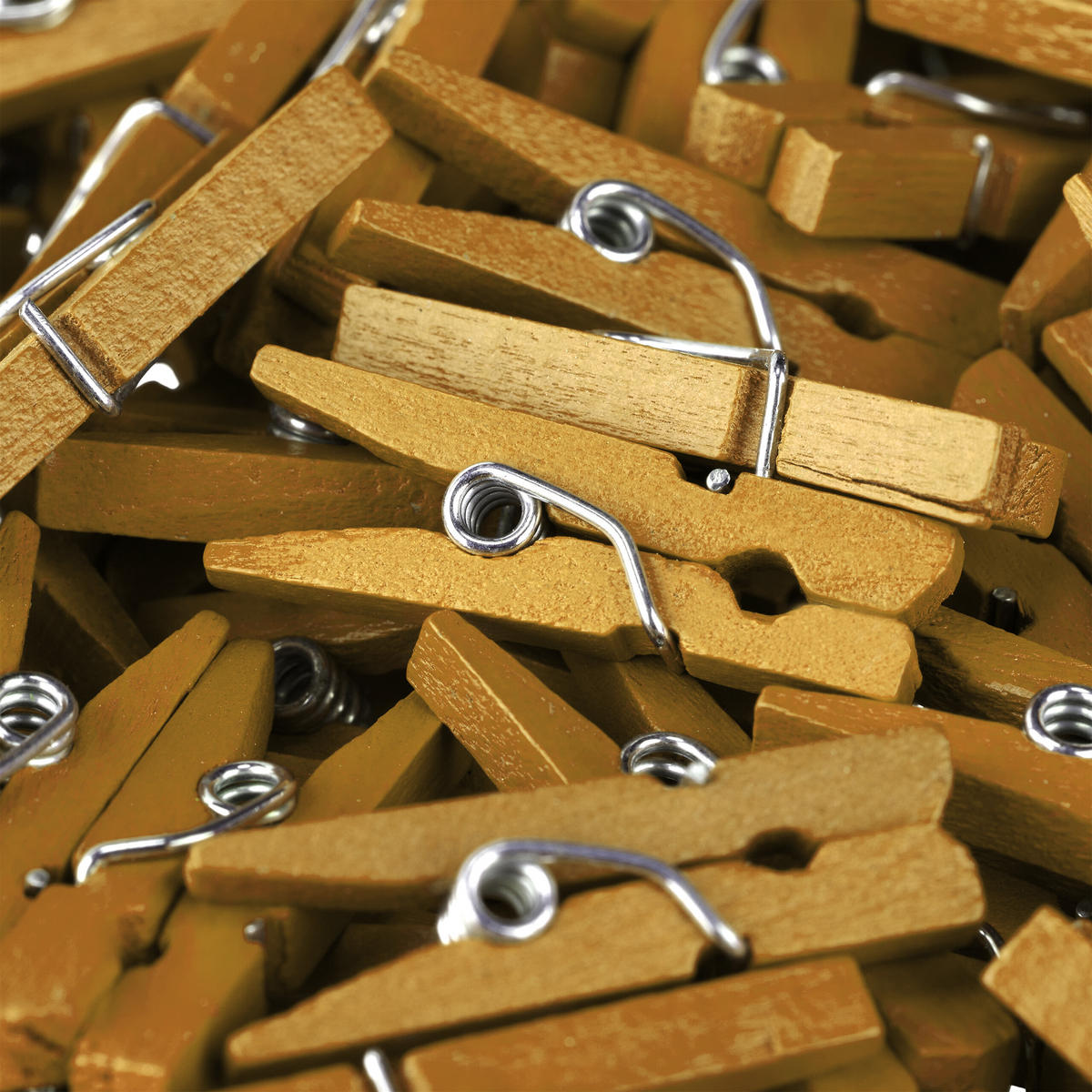 400XMINI-HOLZKLAMMERN - Goldfarben, Holz (0.8/2.5/0.3cm) - Relaxdays