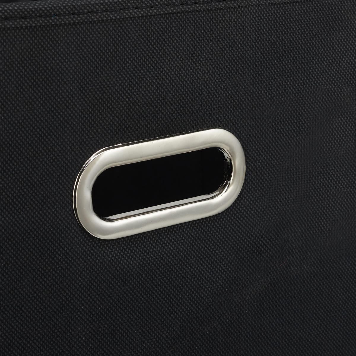 2XAUFBEWAHRUNGSBOX - Schwarz, Wellpappe/Textil (33/32/33cm) - Relaxdays