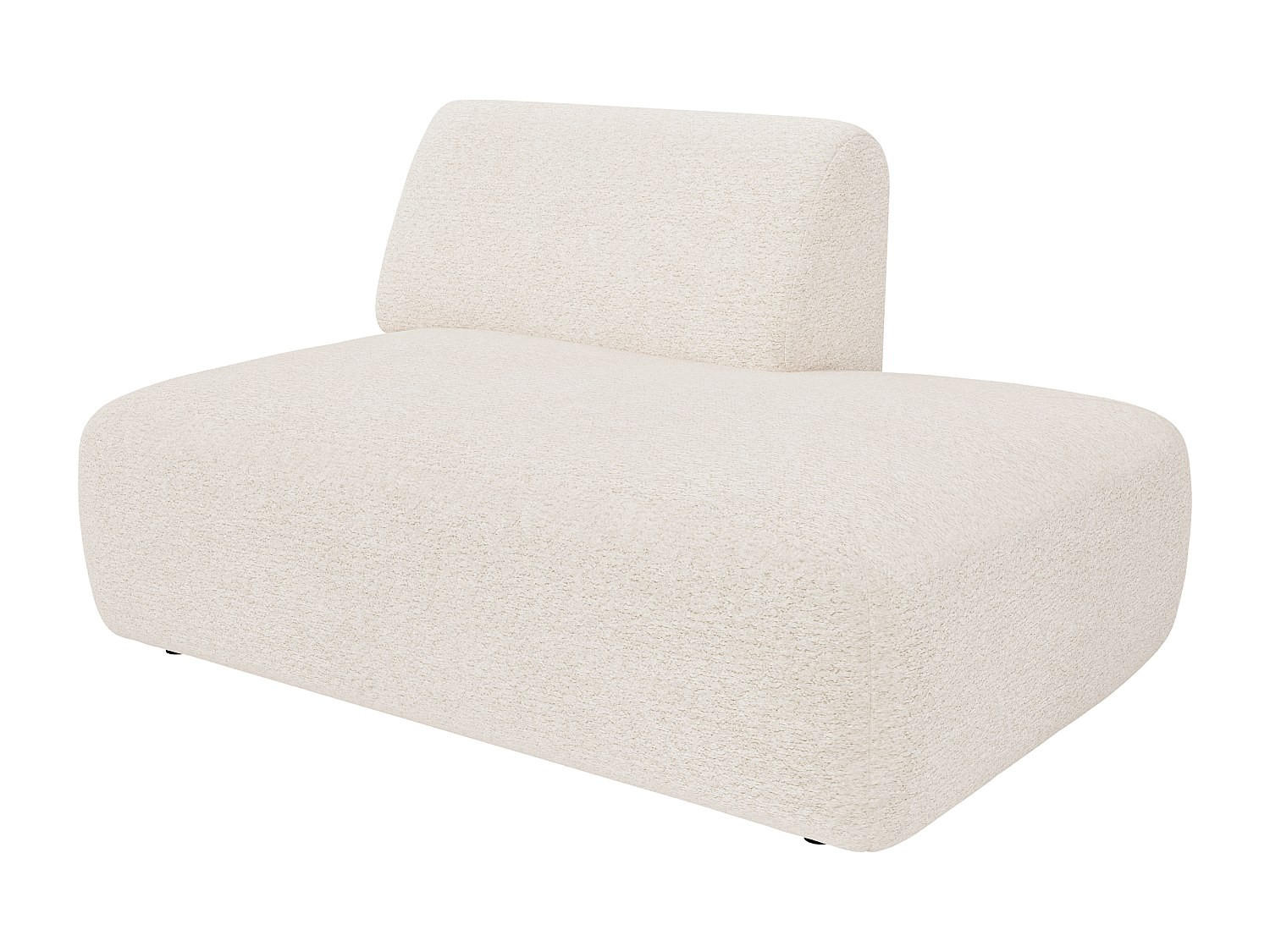 RECAMIERE ohne Schlaffunktion - 1 Person - stoff - weiß Pogni - Weiß, Textil (130/73/97cm) - Vente-Unique