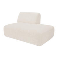 RECAMIERE ohne Schlaffunktion - 1 Person - stoff - weiß Pogni - Weiß, Textil (130/73/97cm) - Vente-Unique