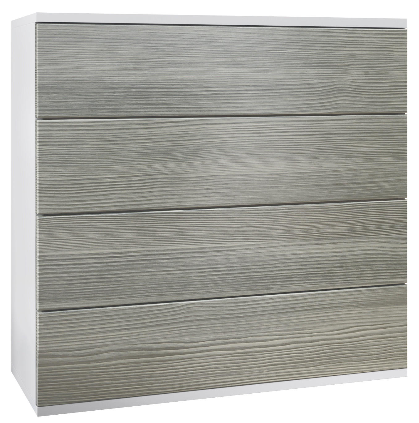 Vladon Kommode Anthrazit, Hellgrau 76x76x35 cm