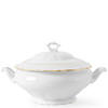 SUPPENSCHÜSSEL Chodziez MARIA TERESA Porzellan mit Goldrand, Weiß / Gold - Goldfarben/Weiß, Keramik (23cm) - KONSIMO®