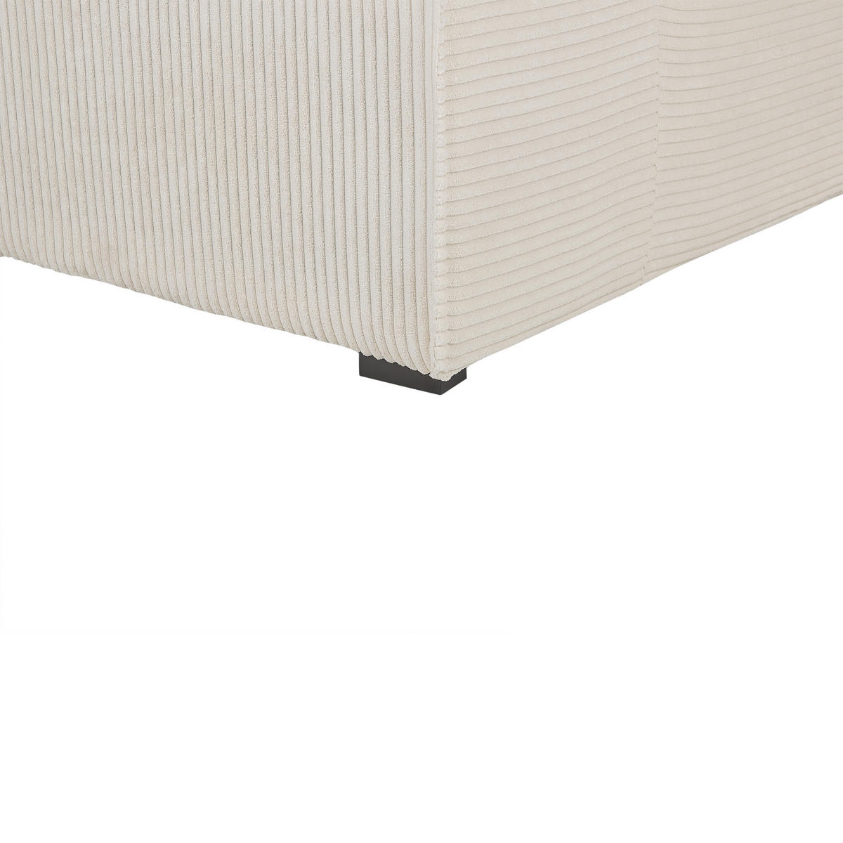 ECKSOFA Cord Cremeweiß rechtsseitig Dolva - Weiß, Textil (294/170cm) - Beliani