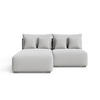 ECKSOFA Ronni Bouclé-Stoff Grau Rechts - Grau, Holz/Textil (206/190cm) - Graingold