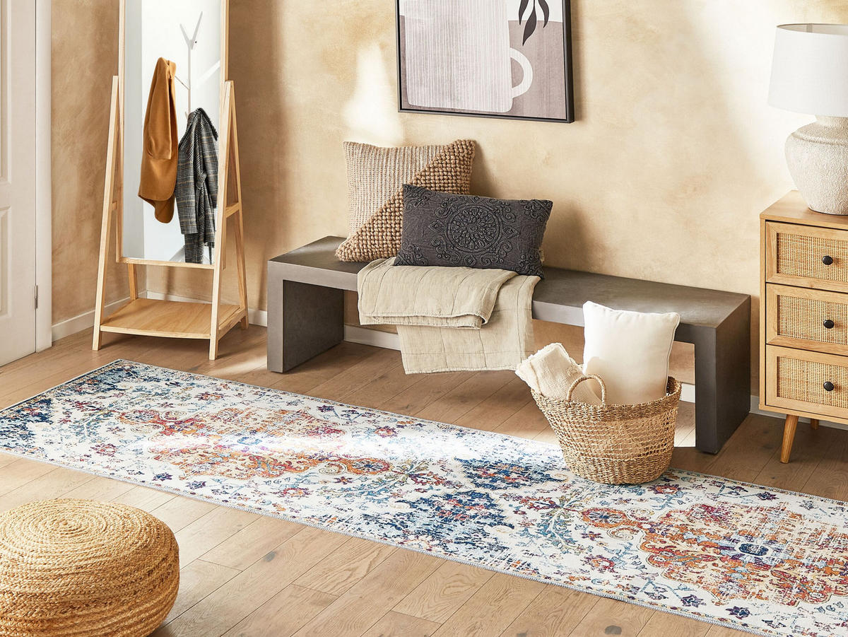 VINTAGE-TEPPICH Enayem 300/80 cm - Multicolor, Kunststoff (80/300cm) - Beliani