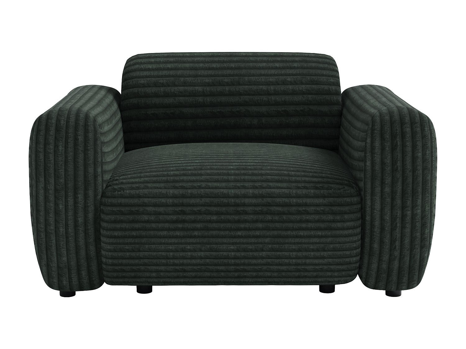 SESSEL mit gerader Rückenlehne - 1 Person - stoff - grün Pogni - Grün, Textil (130/67/97cm) - Vente-Unique