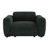 SESSEL mit gerader Rückenlehne - 1 Person - stoff - grün Pogni - Grün, Textil (130/67/97cm) - Vente-Unique
