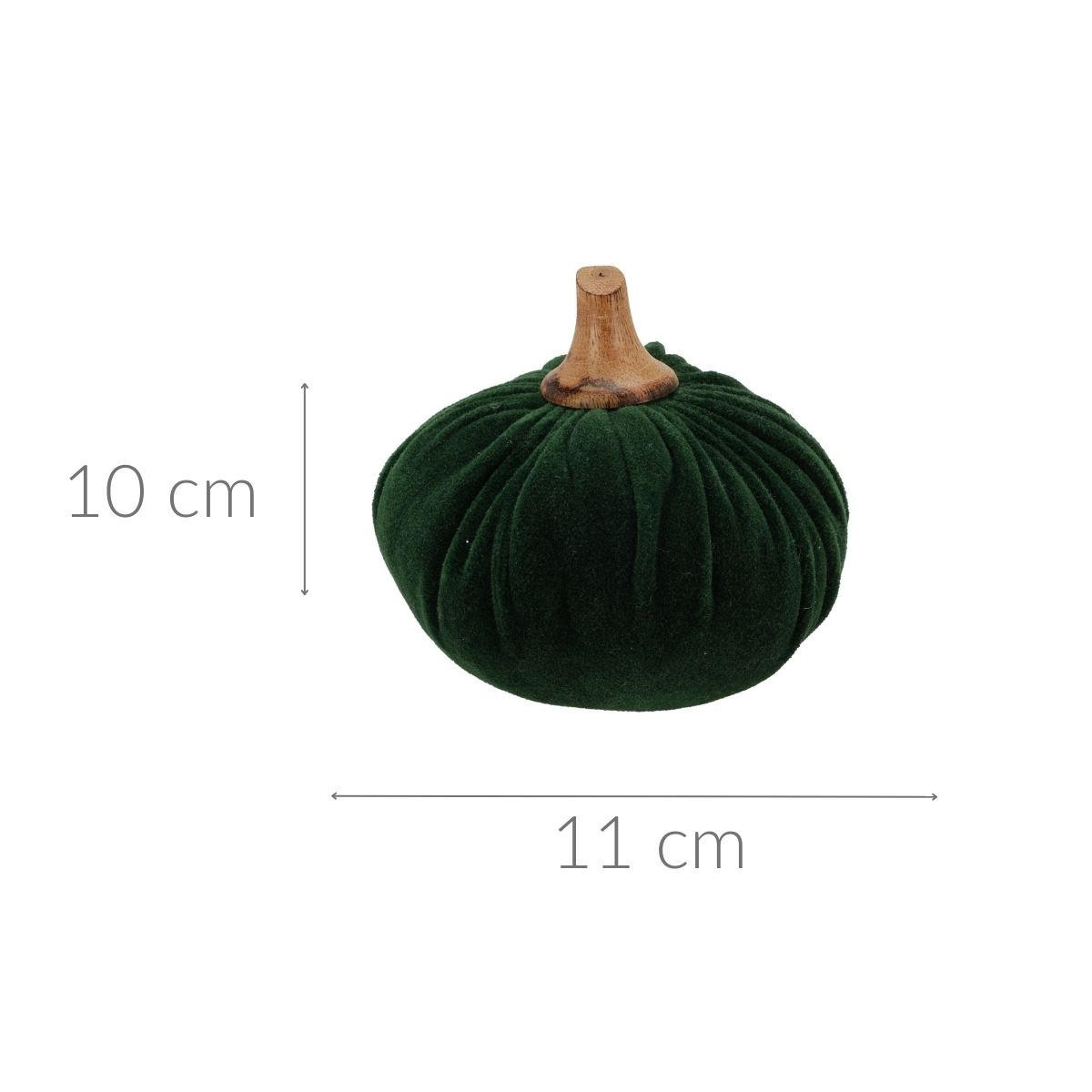 KÜRBIS Herbstdeko 11/11/10 cm - Grün, Textil (11/10/11cm) - Home Styling Collection