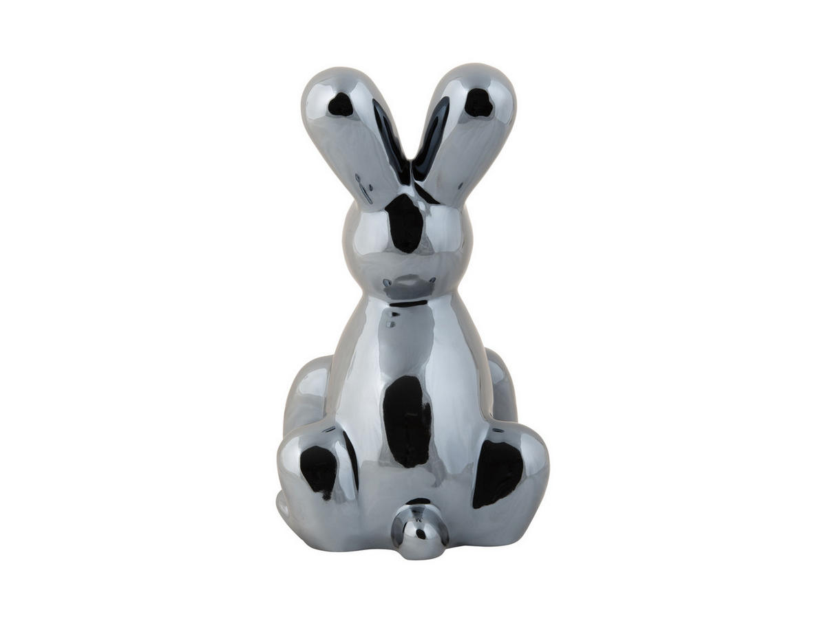 SKULPTUR Bunny 12.7/11.5/20 cm - Schwarz, Keramik (11.5/20/12.7cm) - Present Time