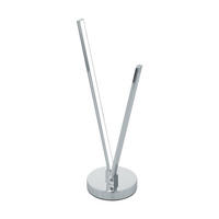 LED TISCHLEUCHTE Parri Chrom Silber - Silberfarben, Metall (15/15/37cm)