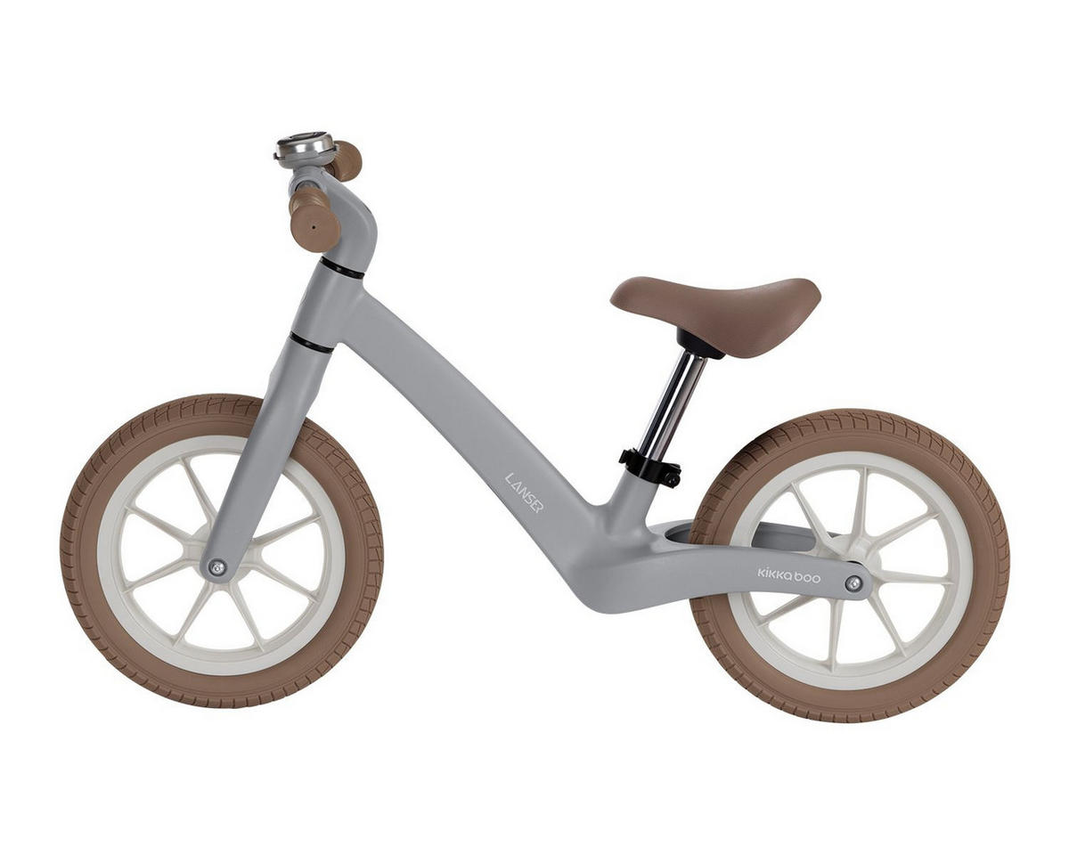 LAUFRAD Lanser 12 Zoll grau höhenverstellbar, PU-Räder, Anti-Rutsch-Griffe - Grau, Metall (85/38/54cm) - Kikka boo