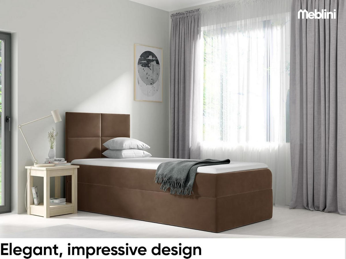 KINDERBETT MINO 3 - Braun, Holzwerkstoff (104/208cm) - Meblini