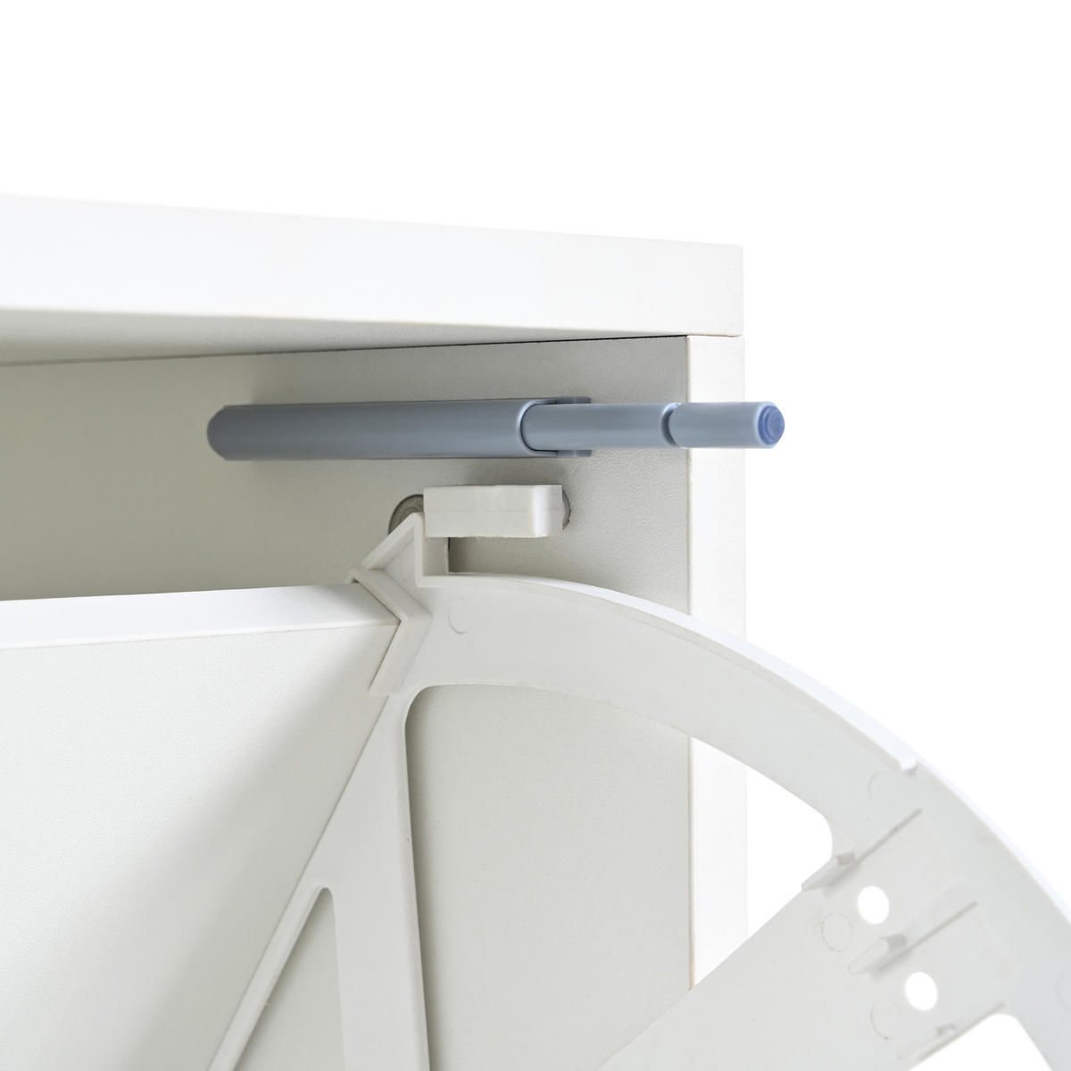 SCHUHKIPPER in Weiß Hochglanz mit LED-Beleuchtung - Weiß, Holzwerkstoff (80/96/25cm) - Urban Meuble