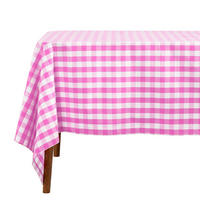 TISCHDECKE Vichy-Karo pink kariert, 137/137 cm - Pink, Textil (137/137cm) - Homescapes