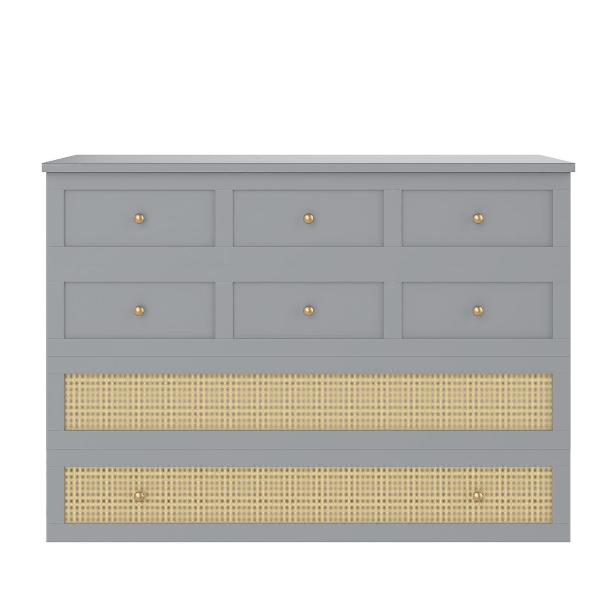 SKŘÍŇOVÁ postel 140/200 cm šedá z MDF s USB, zásuvkou a úložnými zásuvkami - šedá, kompozitní dřevo (140/200cm) - OKWISH