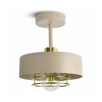 DECKENLEUCHTE ECRU - Beige/Goldfarben, Metall (20/20/24cm)