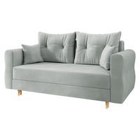 SCHLAFSOFA Zako 2 - Hellgrau/Naturfarben, Holz/Textil (167/85/77cm) - MIRJAN24
