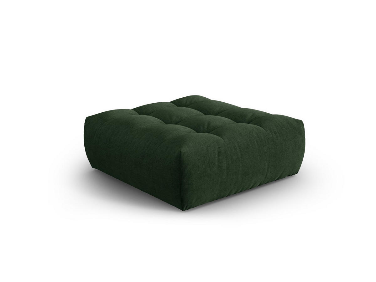 POUF Bloom aus strukturiertem Stoff moosgrün - Salbeigrün, Textil (101/42/110cm) - Micadoni