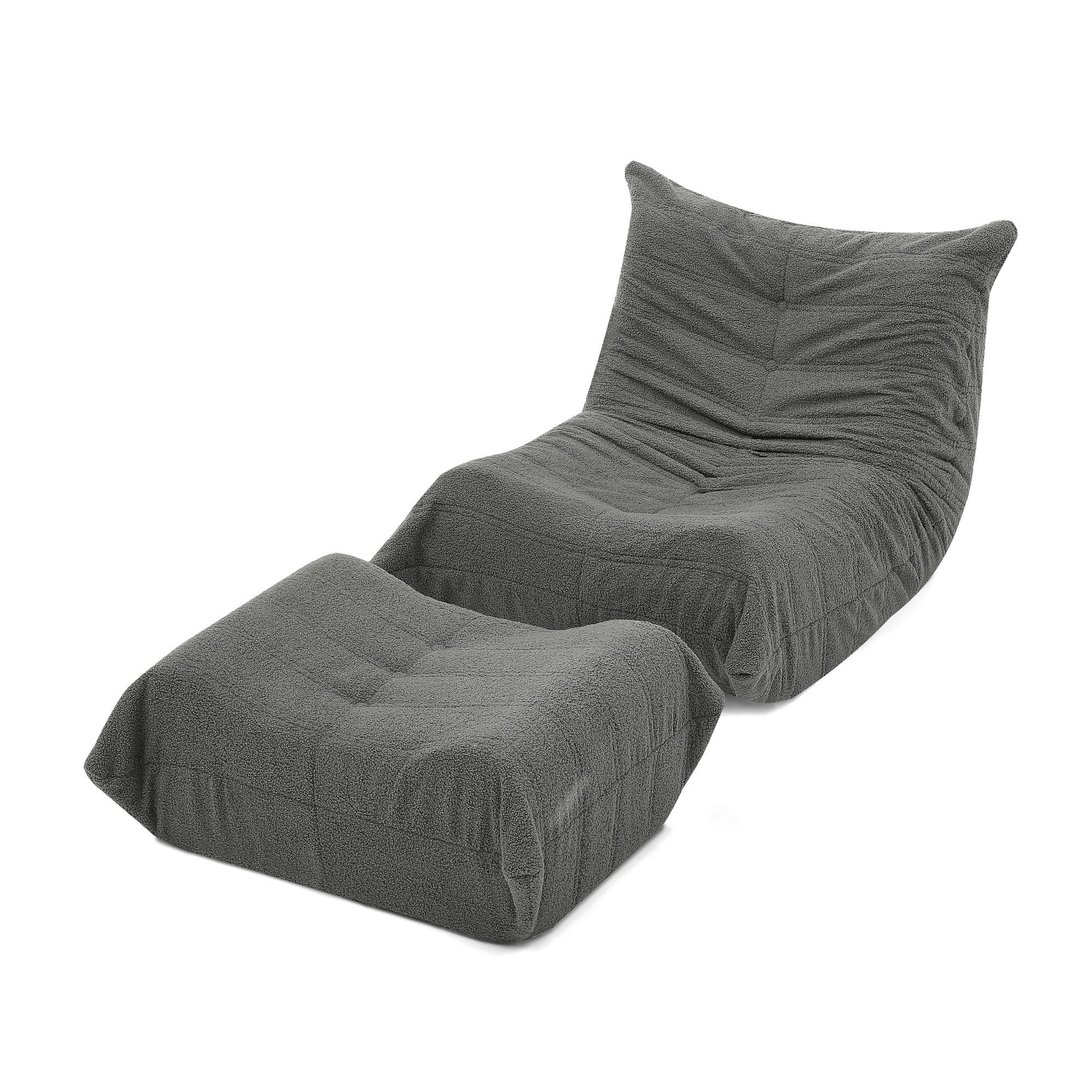 XXXLutz Sitzsack Grau 90x70x100 cm