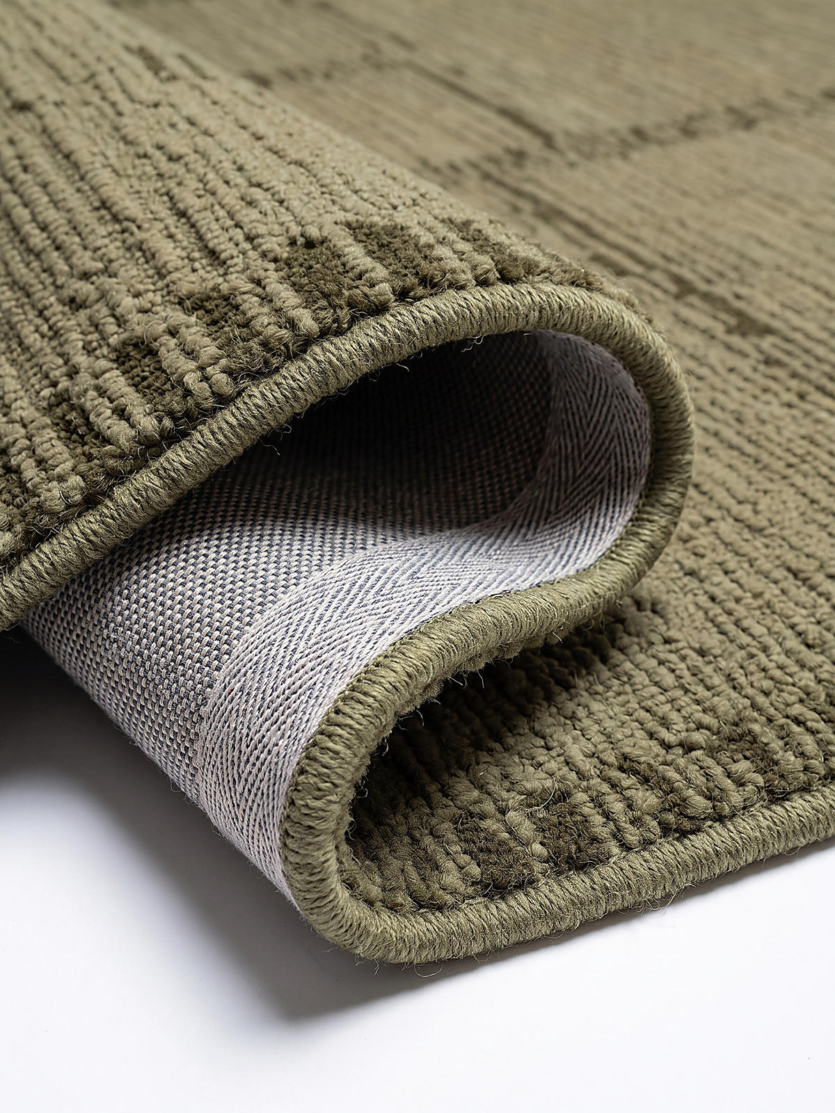TEPPICH aus Wolle, handgetuftet, GANNEL, in Salbeigrün, Blockdesign, 200 x 290 cm - Grün, Textil (200/290cm) - KADIMA DESIGN