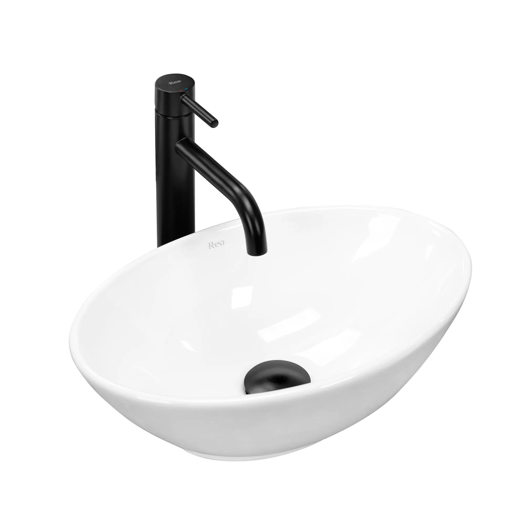 REA Aufsatzwaschbecken Weiß 27x14.5x40 cm