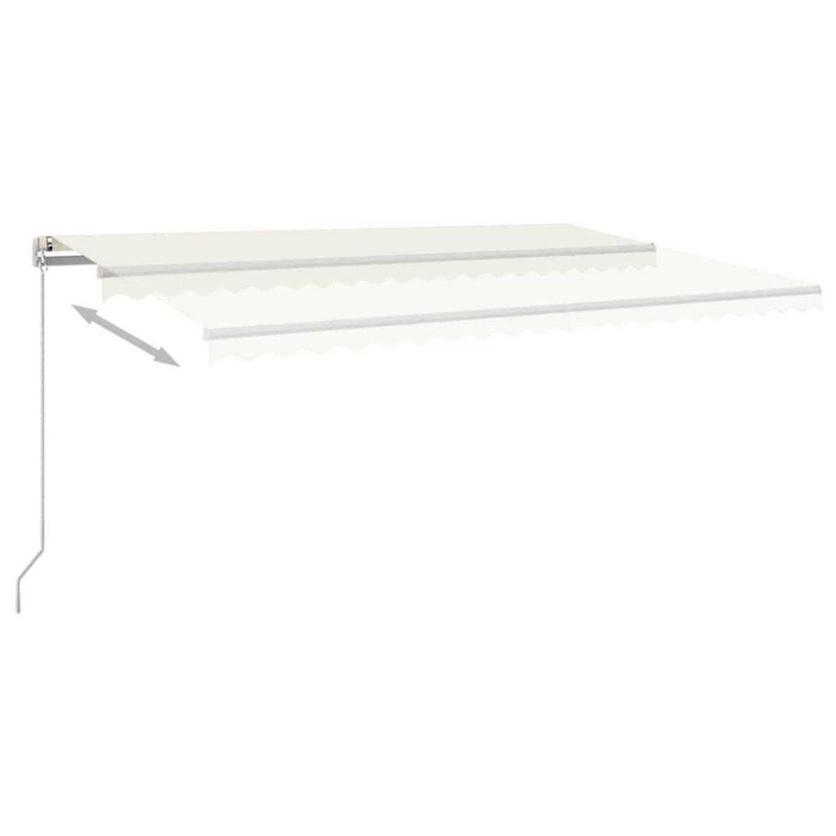 MARKISE Manuell Einziehbar 500x300 cm Creme - Creme, Metall (500/300/500cm) - furnicato