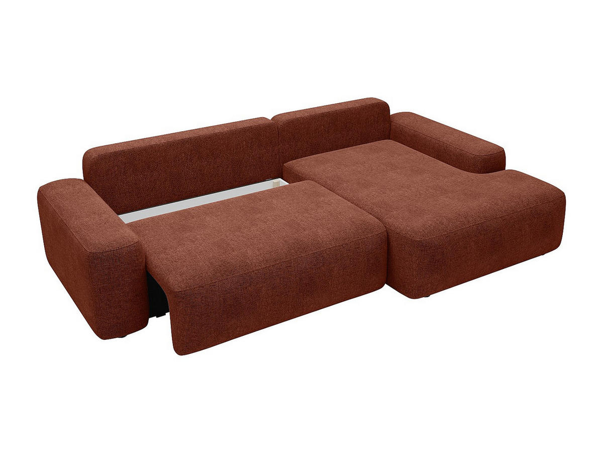 SCHLAFSOFA - 4 Personen - stoff - terracotta Daviso - Terracotta, Kunststoff/Textil (264/87/162cm) - Vente-Unique