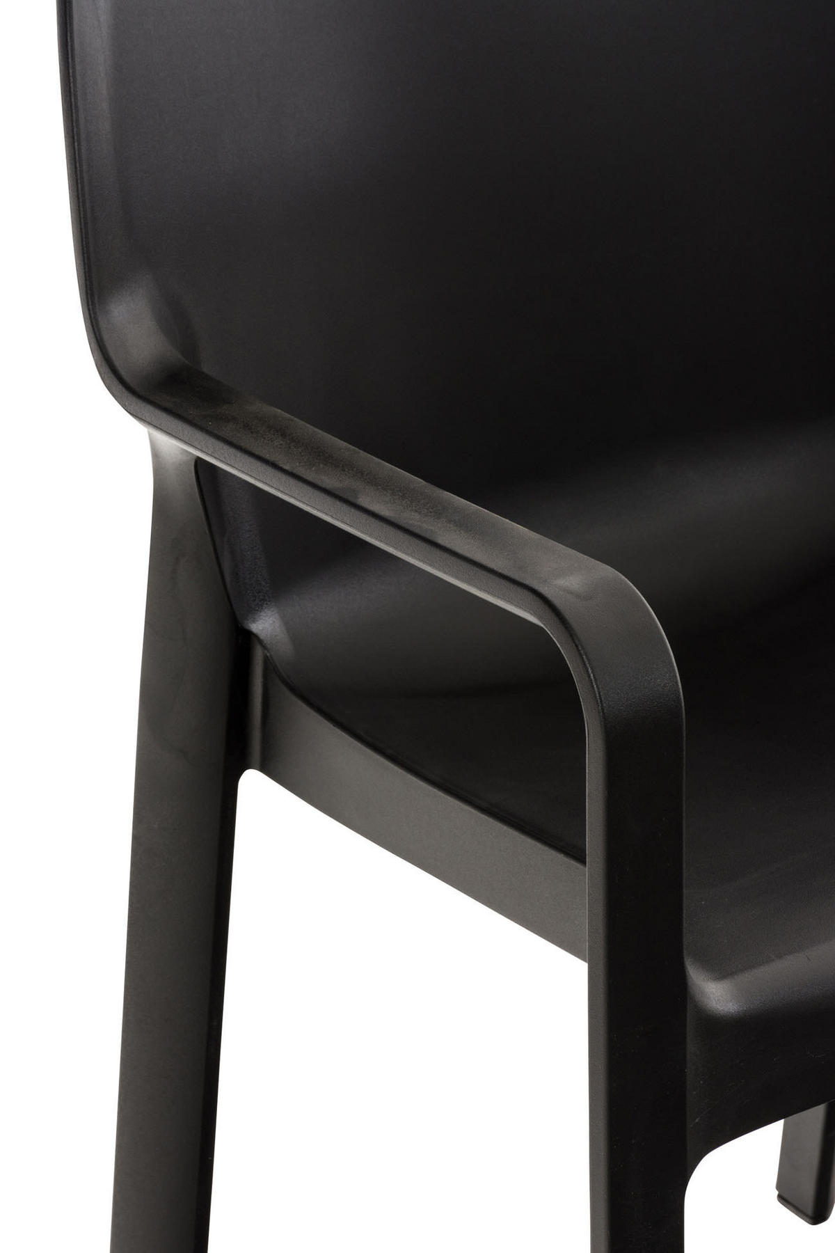 GARTENSTUHL Kunststoff schwarz - Schwarz, Kunststoff (57/84/53cm) - CLP