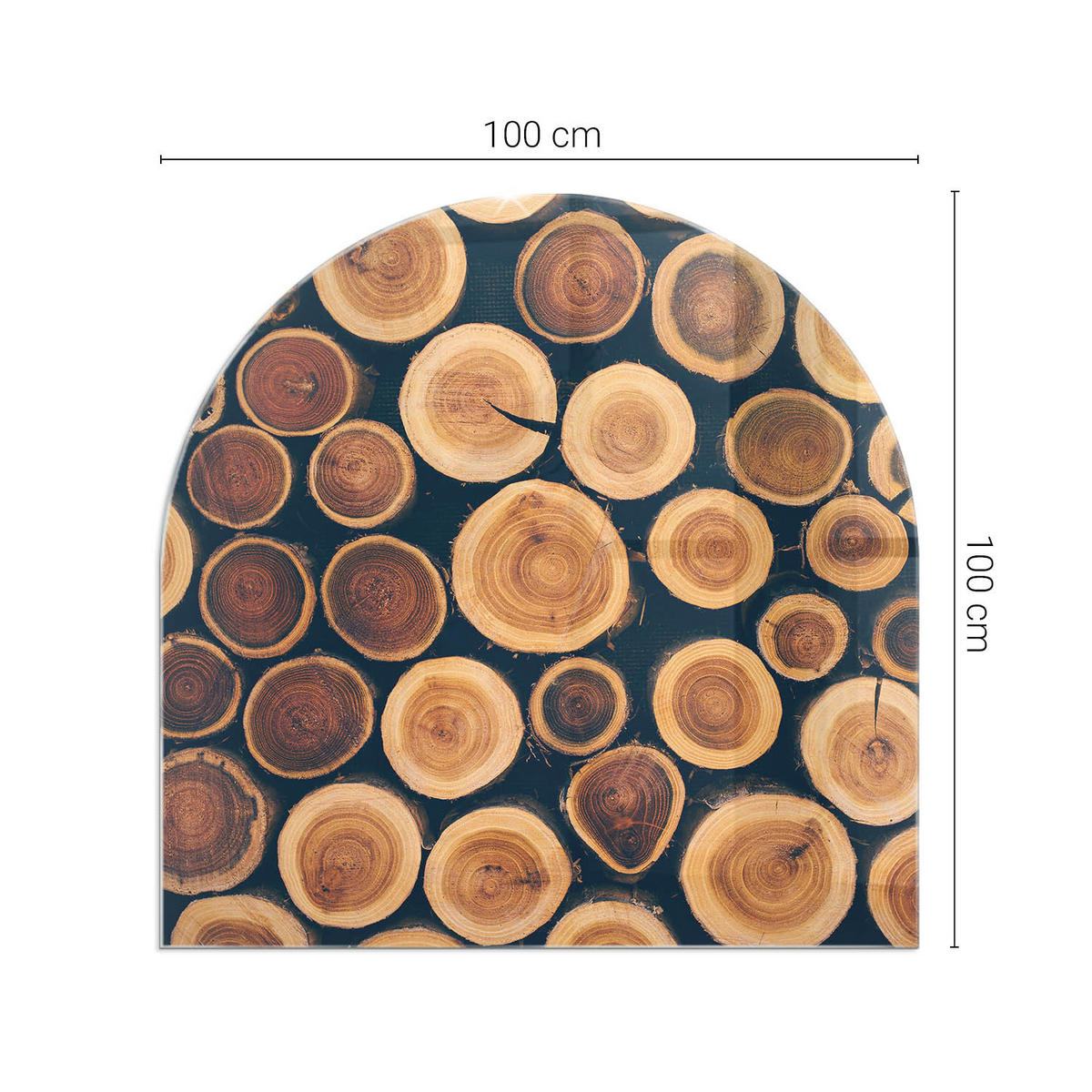 GLASPLATTE für Kamin 100x100 cm - Braun, Glas (100/100/0.4cm) - TULUP