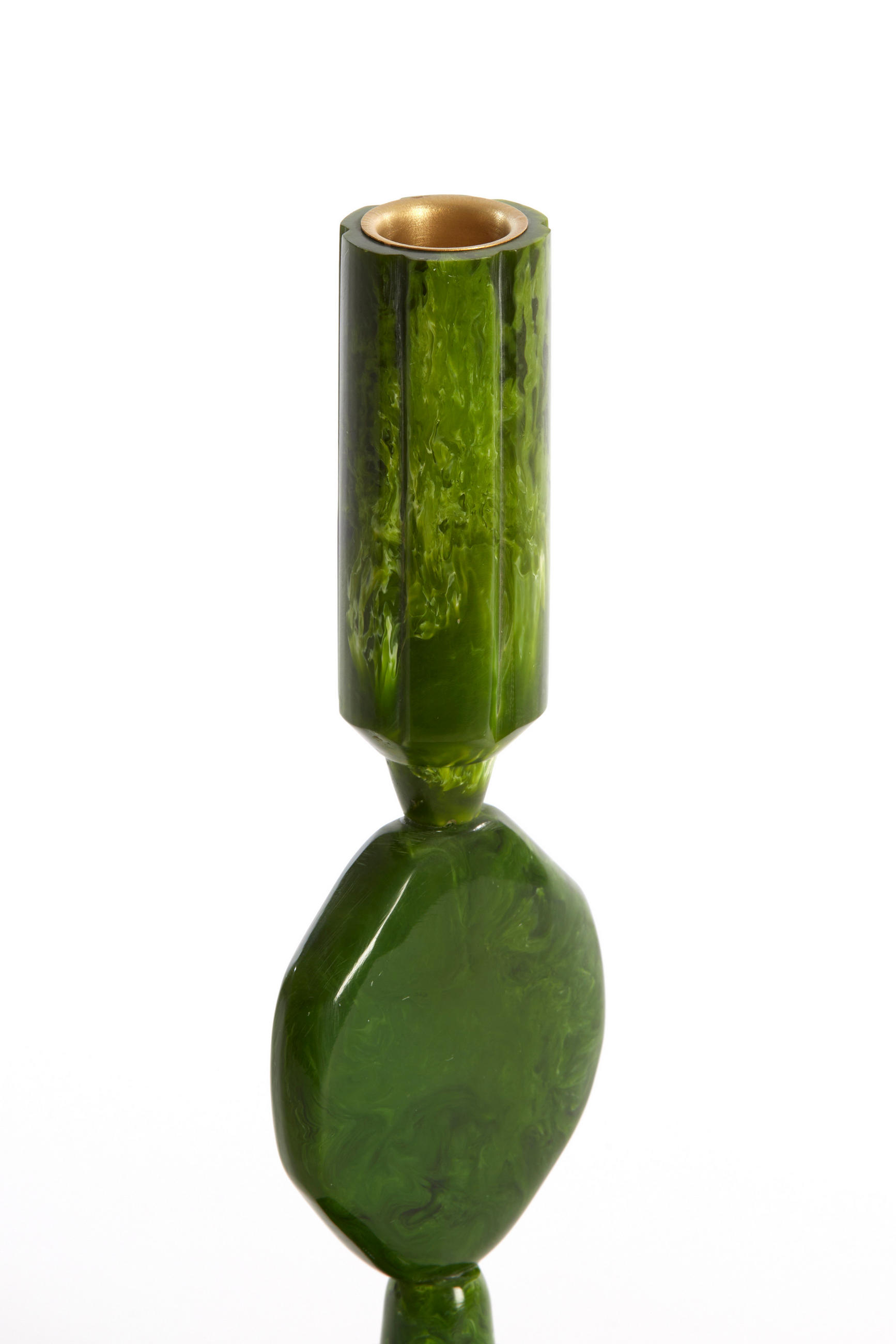 KERZENHALTER Kumopa Grün Ø10/25 cm - Grün, Kunststoff (10/25/10cm) - Light & Living