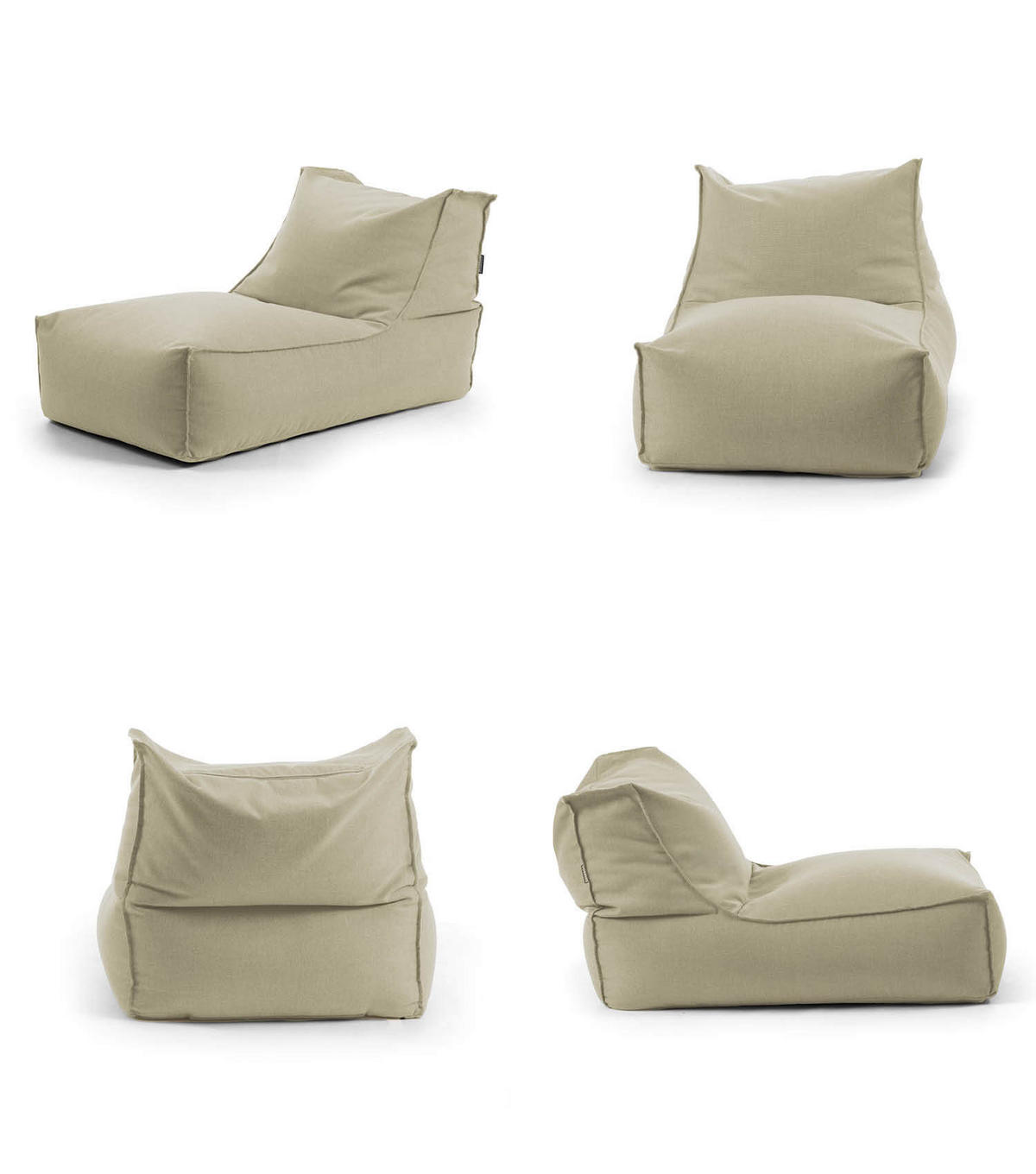 SITZSACK und Hocker Der Sundowner - Beige, Textil (65/65/100cm) - Mokebo