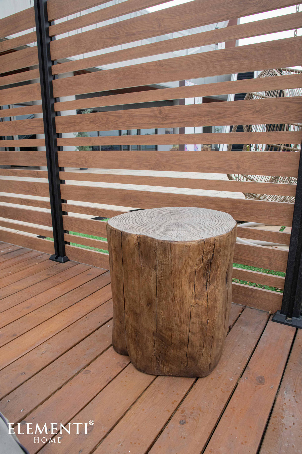 BEISTELLTISCH DAINTREE aus GF-Beton, Wetterbeständig, 49x47x51 cm - Rotbraun, Naturmaterialien (49/47/51cm) - Elementi