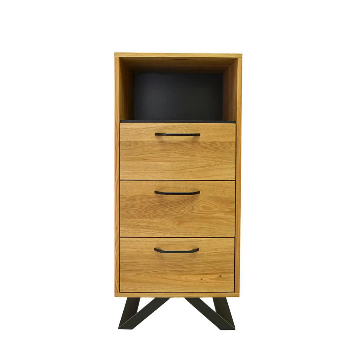 EICHENHOLZSCHRANK mit Schubladen für Wohn- und Schlafzimmer JORGEN - Eichefarben, Holz (50/115/45cm) - Rawood Furniture