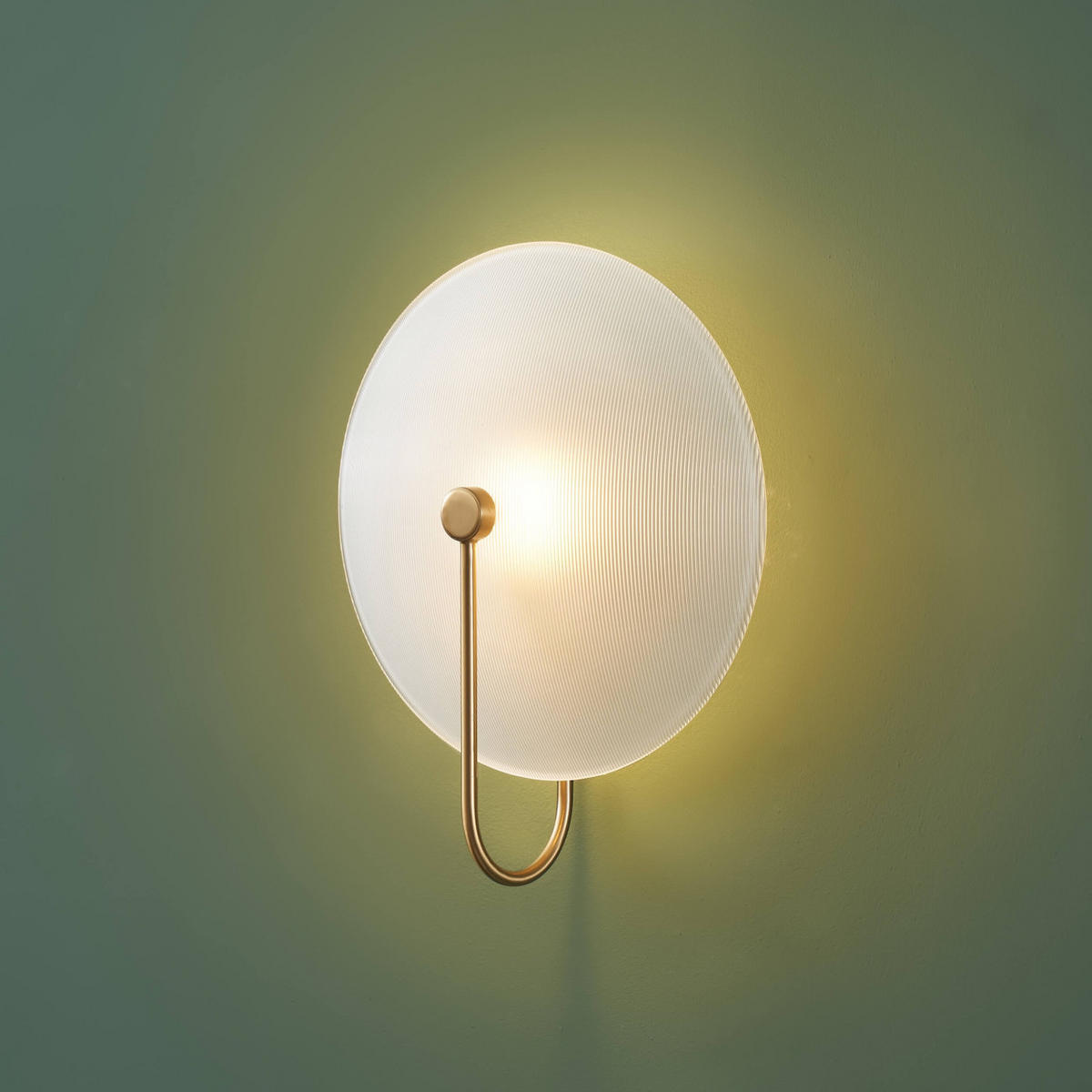 WANDLEUCHTE Esmée, Messing und Weiß, 30cm - Messingfarben, Glas (25/30/10cm) - KOSILUM