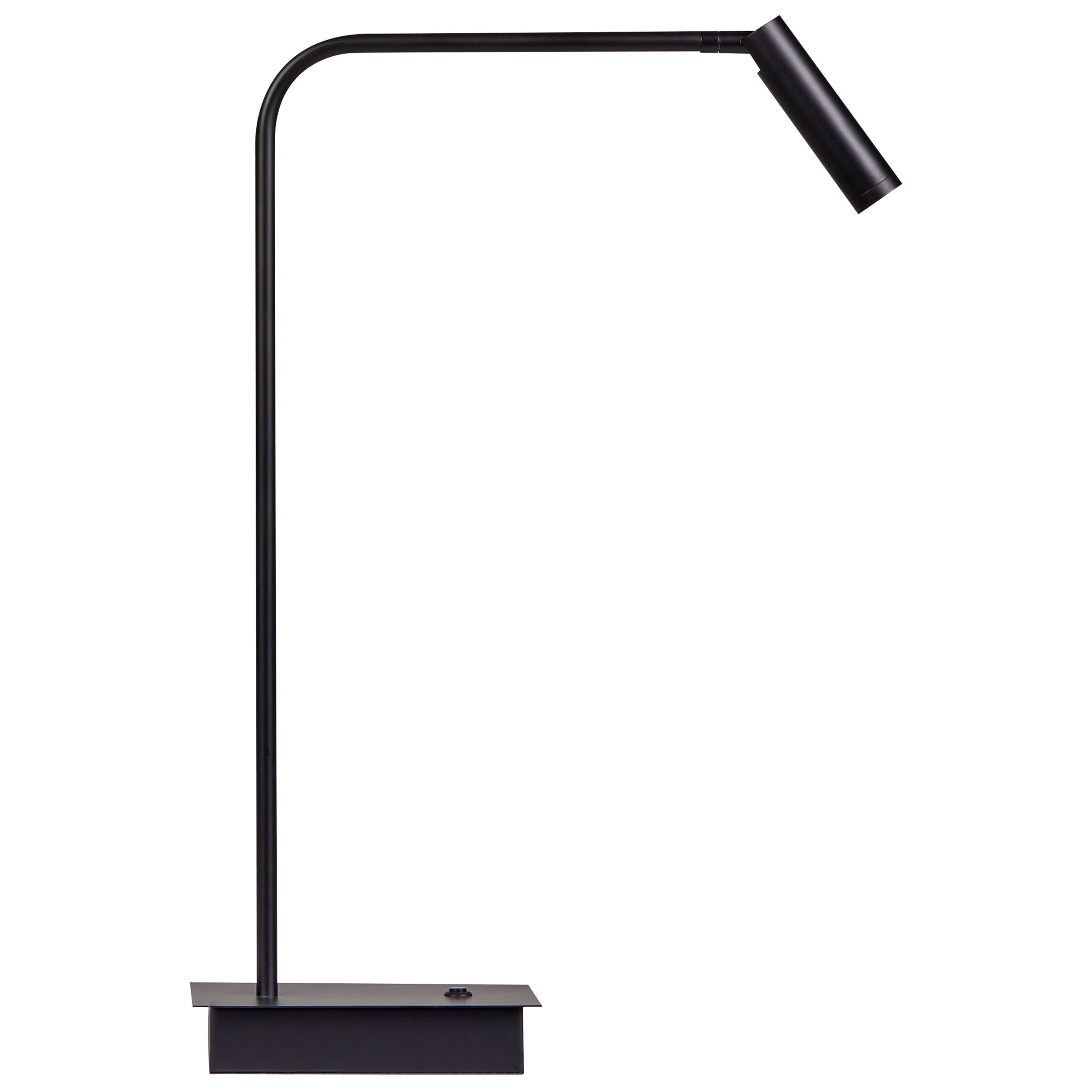 LED SCHREIBTISCHLAMPE Schwarz Lawson - Schwarz, Metall (10/27/55cm) - Beliani