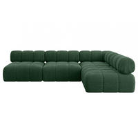 ECKSOFA modulares Sofa Samaro-L2 - 285x190x70 cm Grün Cord - Grün, Holzwerkstoff/Textil (285/190cm) - ALTDECOR