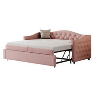 POLSTERBETT 90/200 cm mit USB-Anschluss und Lattenrost in Rosa - Pink, Textil (90/200cm) - BEAOK