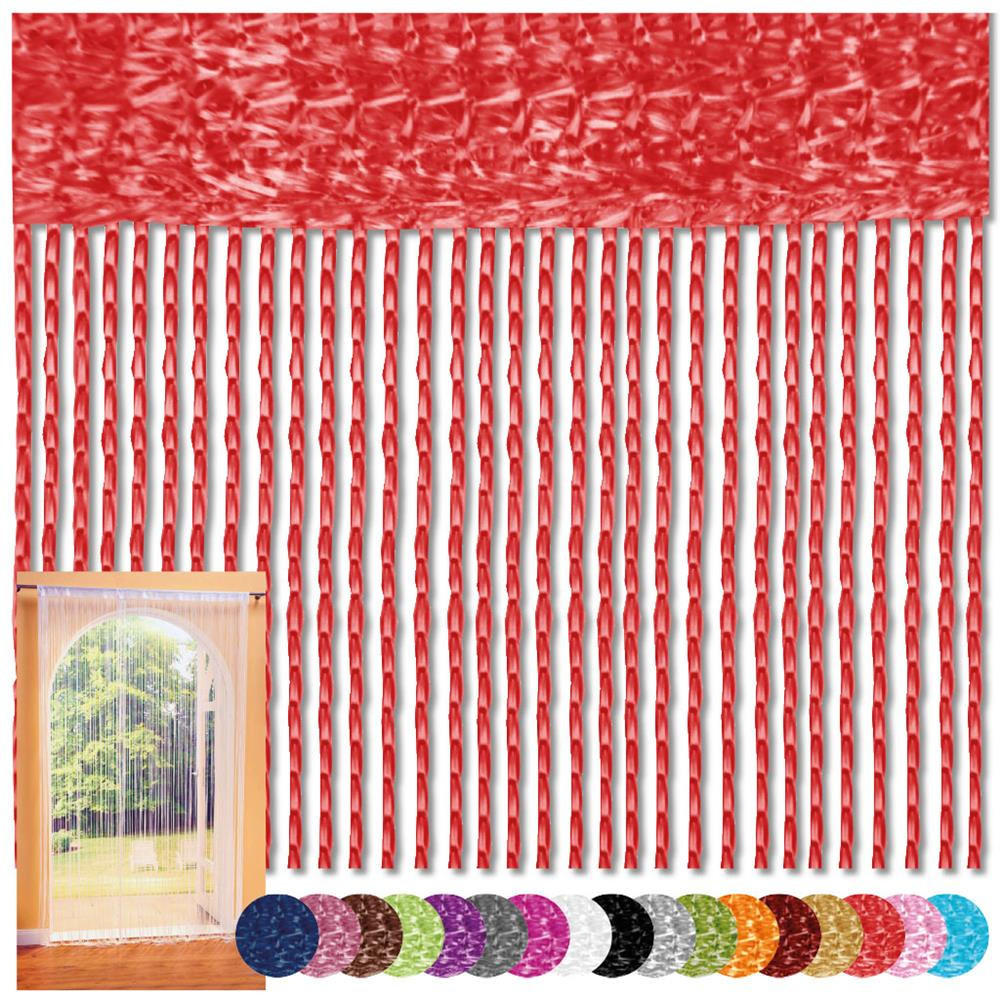 FADENVORHANG 90 cm x 240 cm Fadengardine (Rosa) Ideal als Insektenschutz oder Raumteiler - Rot, Textil (90/240cm) - Bestlivings