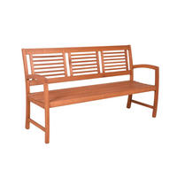 GARTENBANK Kassel 3-Sitzer Terrassenbank - Braun, Holz (156/90/59cm) - DELUKE