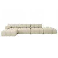 ECKSOFA modulares Sofa Lizur-L2 - 380x160x70 cm Beige Bouclé - Beige, Holzwerkstoff/Textil (380/160cm) - ALTDECOR