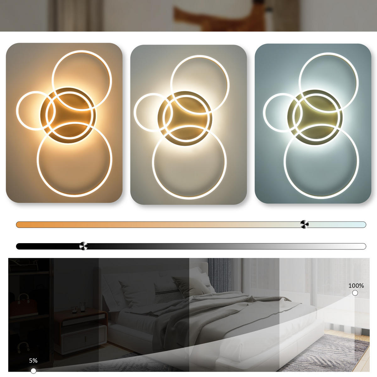 LED-DECKENLEUCHTE Peldar 65.0/98.0/12.0 cm - Goldfarben, Metall (98/65/12cm) - ZMH