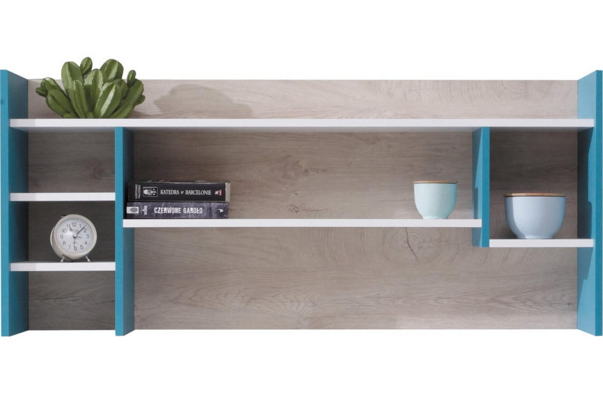 SCHLAFZIMMER Set 6-tlg. – PLANET System – Sonoma Eiche / Weiß - Eichefarben, Holzwerkstoff (80/190/50cm) - hi-markt