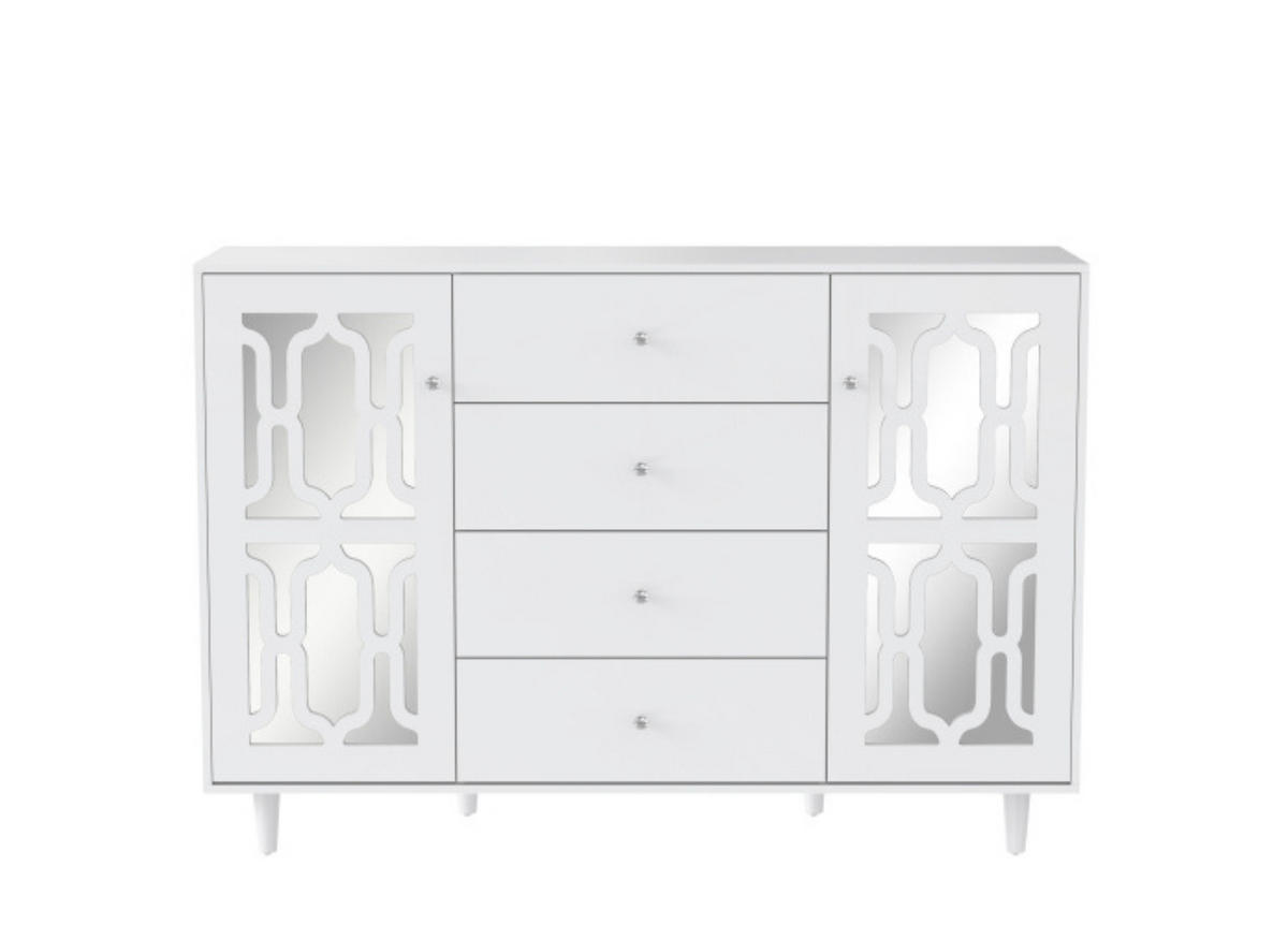 SIDEBOARD Weiß 160/40/84 cm - Weiß, Holz (160/84/40cm) - Urban Meuble