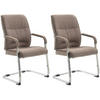 SCHWINGSTUHL 2er Set Stoff taupe - Taupe, Textil/Metall (58/102/65cm) - CLP